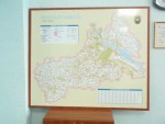 Стенд "Карта Черкаської області". ЛДСП, печать на самоклеющейся пленке